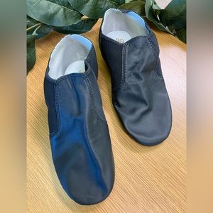 Dance Class Black Leather Flats